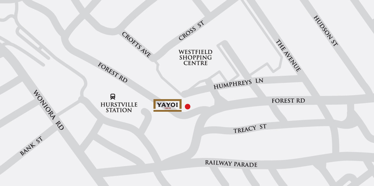 Yayoi Restaurant Hurstville Sydney Location Map
